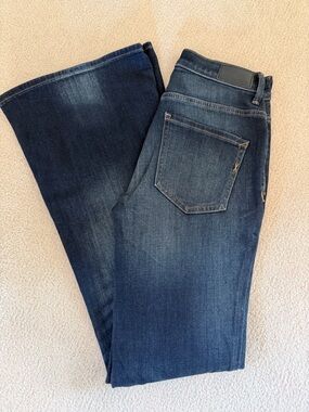 Express Dark Wash Flare/Bell Bottom Jeans